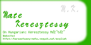 mate keresztessy business card